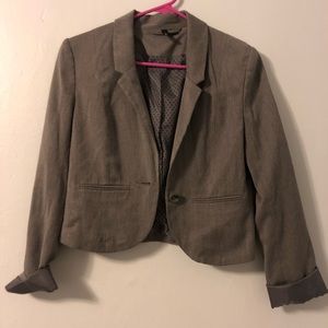 Gray H&M cropped blazer